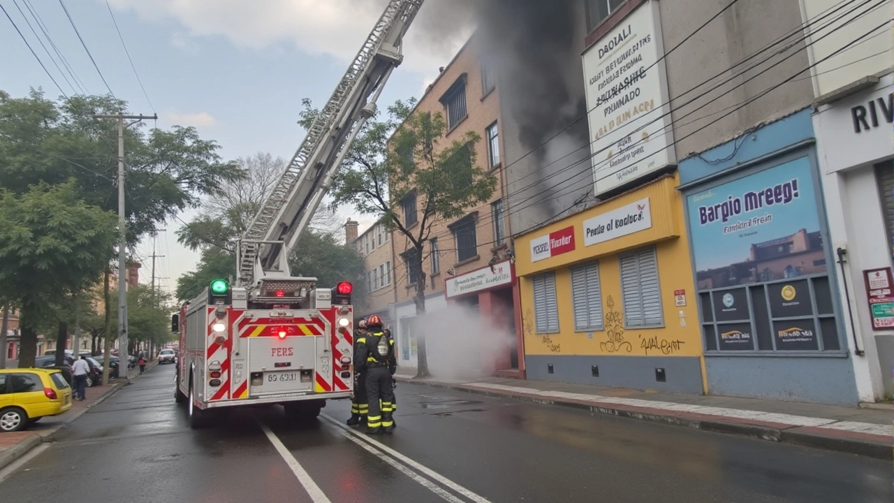 Devastador incendio arrasa con más de 30 locales comerciales en Barrio Meiggs