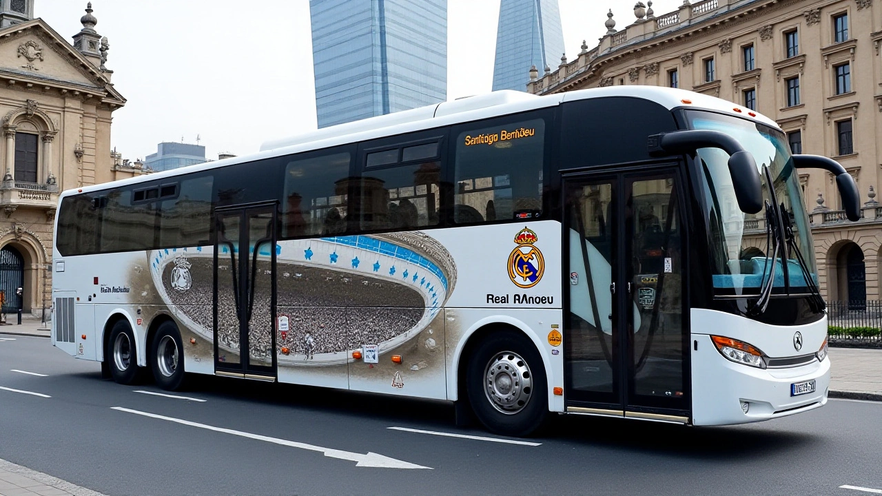 Real Madrid presenta el espectacular autobús inspirado en el nuevo Santiago Bernabéu